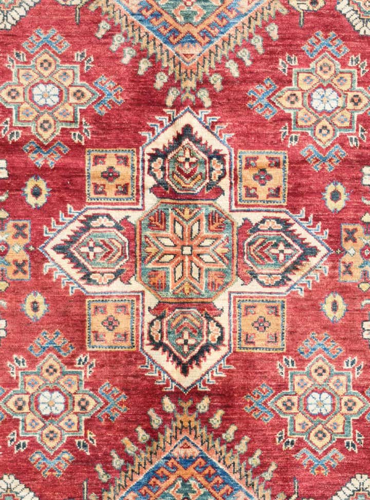 4' 11 x 7' 5 Hand Knotted Kazak Rug