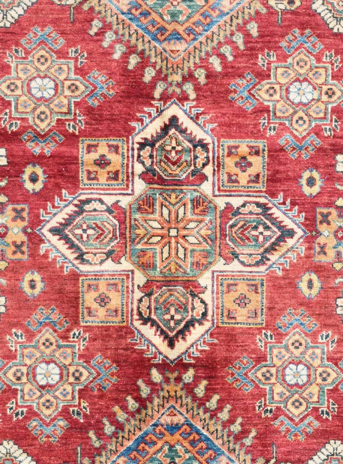 Detail image of 4' 11 x 7' 5 Hand Knotted Kazak Rug