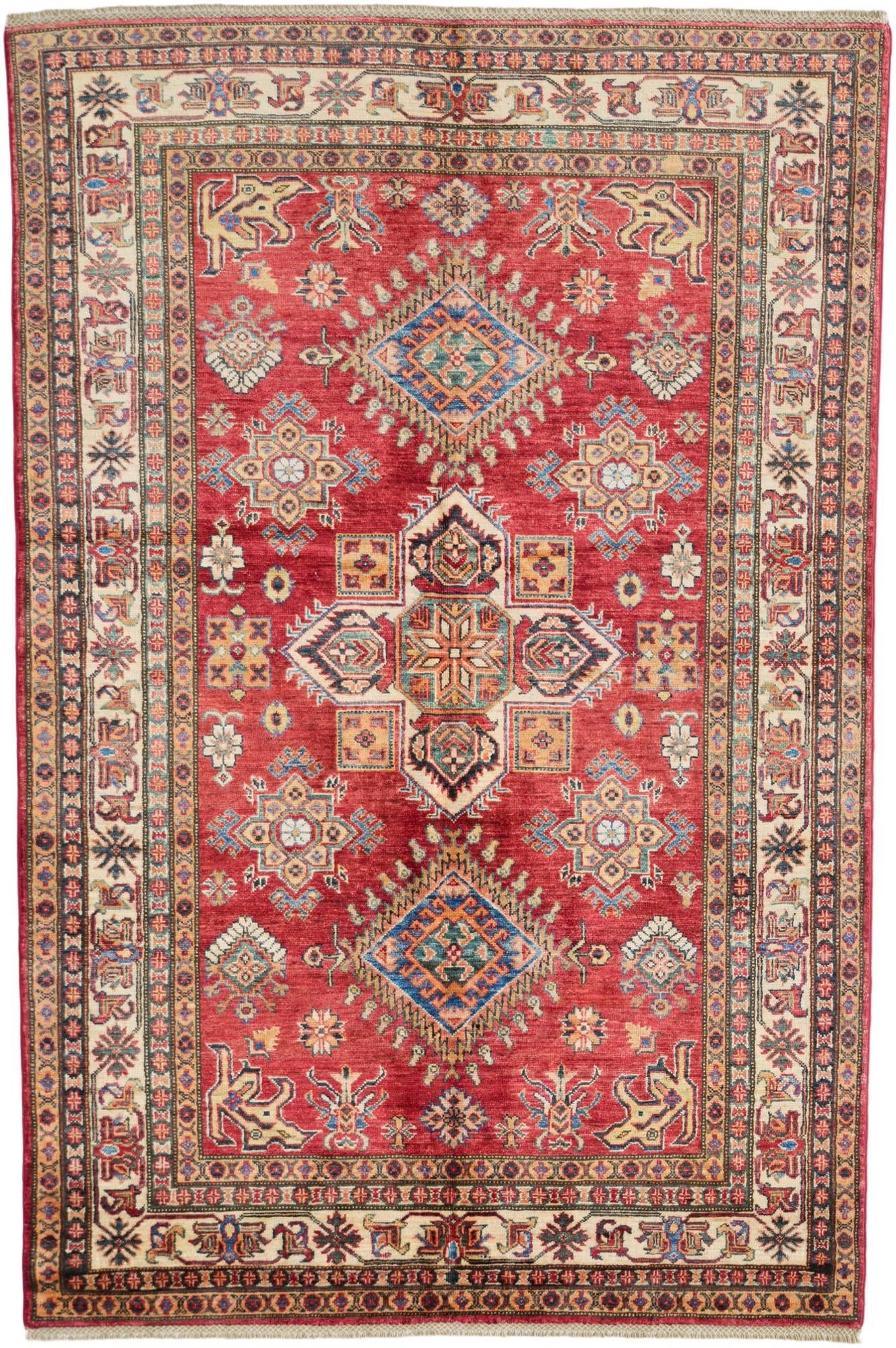 4' 11 x 7' 5 Hand Knotted Kazak Rug