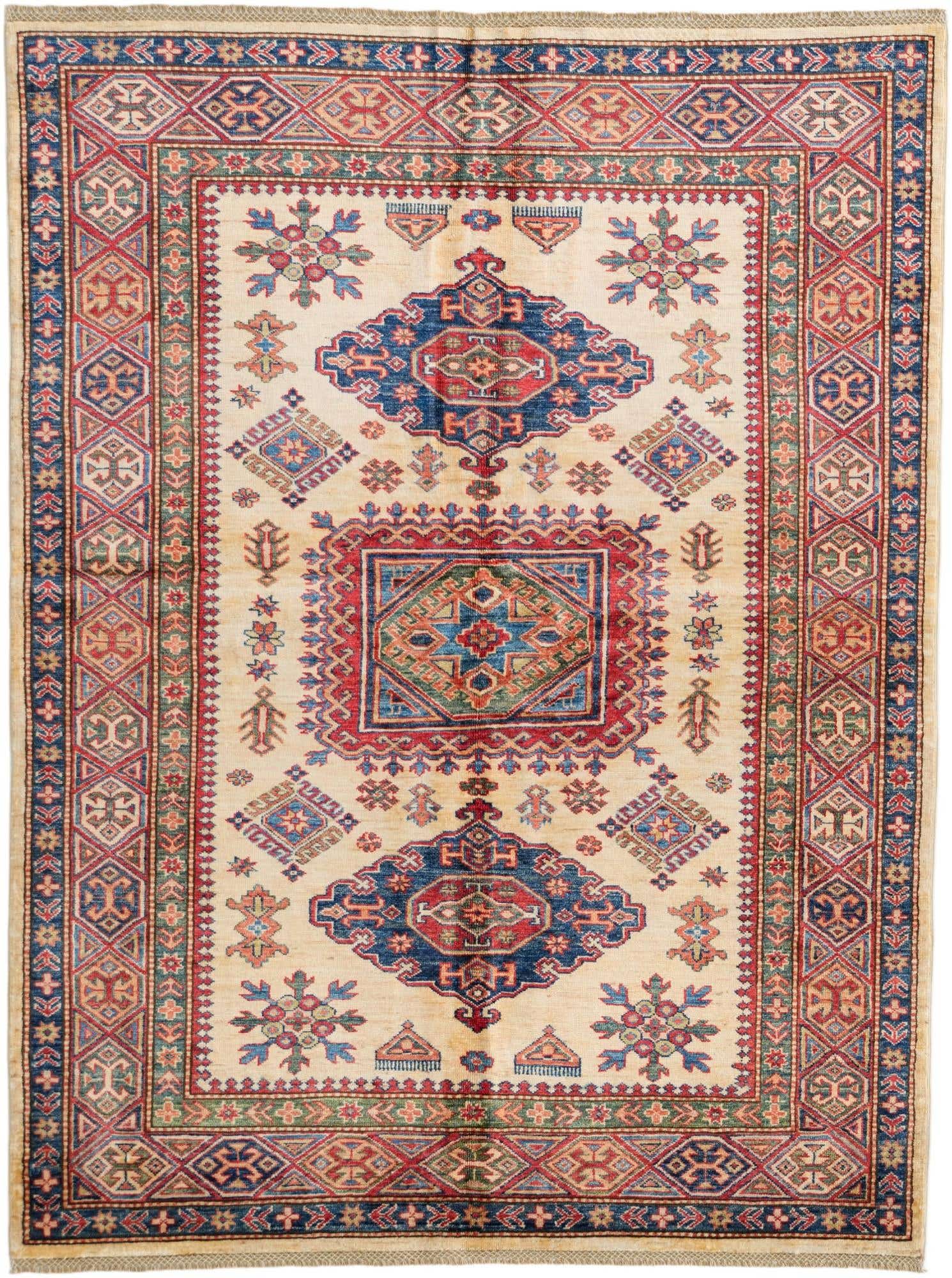4' 11 x 6' 8 Hand Knotted Kazak Rug