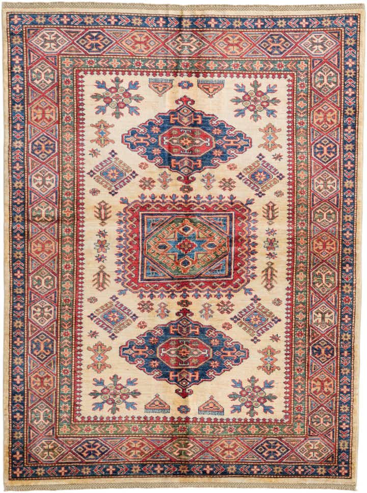 4' 11 x 6' 8 Hand Knotted Kazak Rug