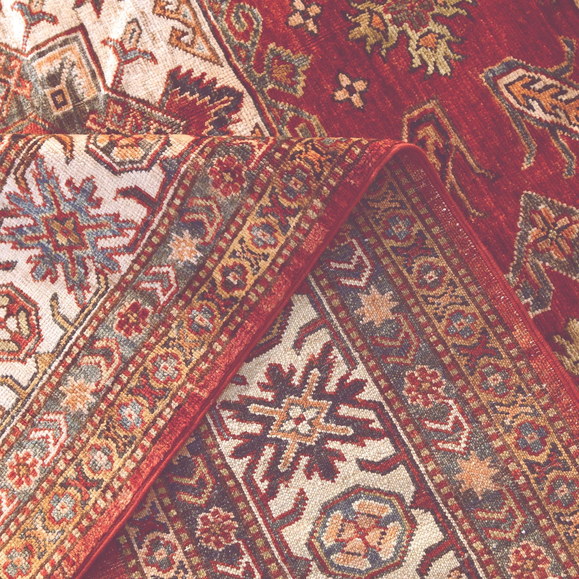 5' 9 x 8' 2 Hand Knotted Kazak Rug