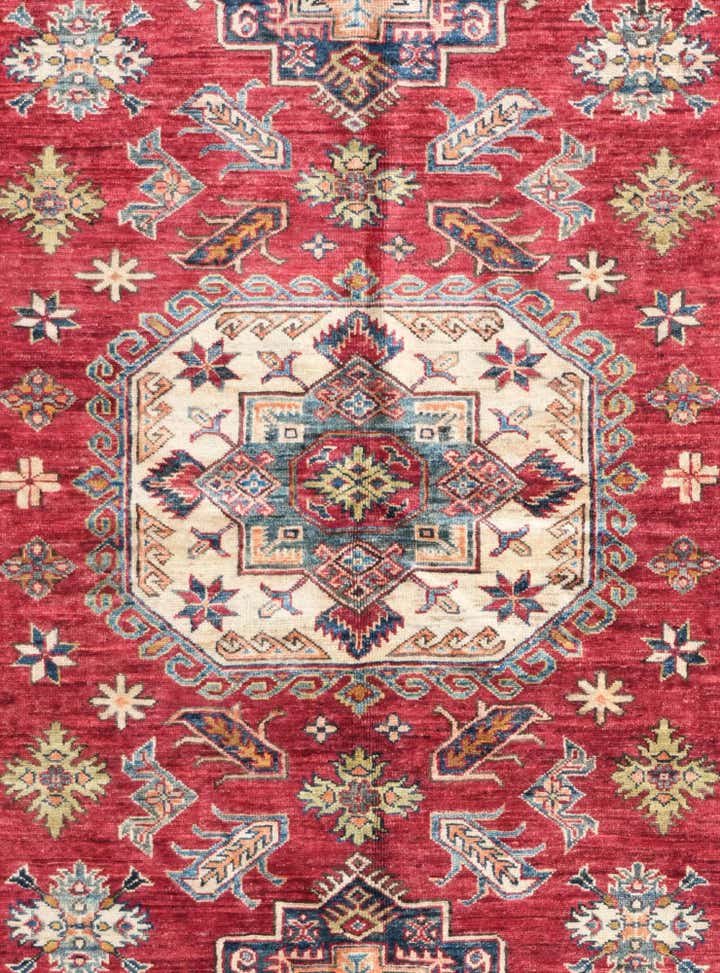 5' 9 x 8' 2 Hand Knotted Kazak Rug