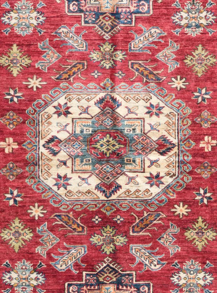 Detail image of 5' 9 x 8' 2 Hand Knotted Kazak Rug