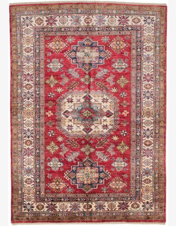 5' 9 x 8' 2 Hand Knotted Kazak Rug