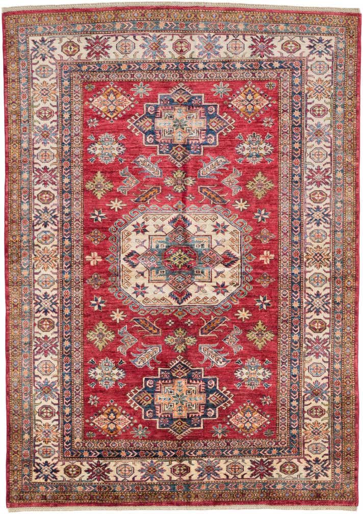 5' 9 x 8' 2 Hand Knotted Kazak Rug