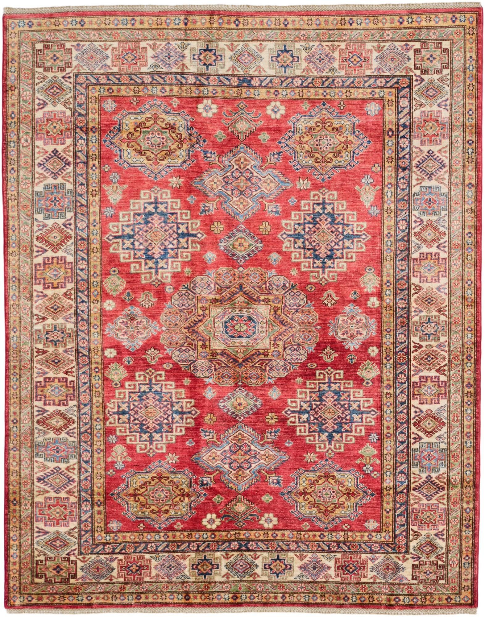 6' 1 x 7' 9 Hand Knotted Kazak Rug