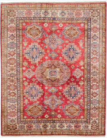 6' 1 x 7' 9 Hand Knotted Kazak Rug