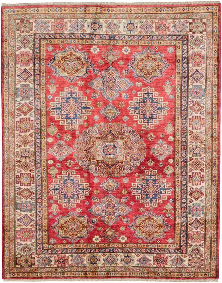 6' 1 x 7' 9 Hand Knotted Kazak Rug
