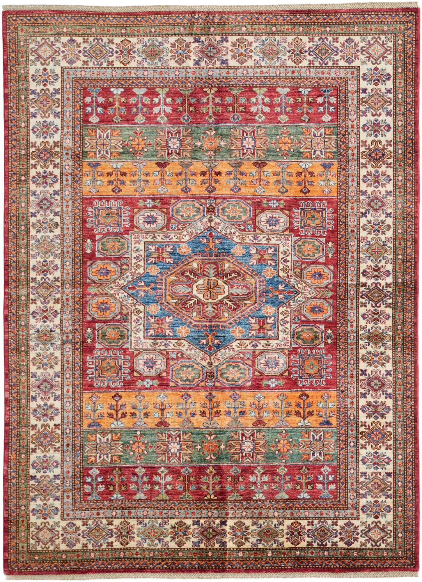 5' 8 x 7' 10 Hand Knotted Kazak Rug