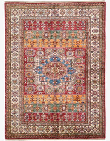 5' 8 x 7' 10 Hand Knotted Kazak Rug