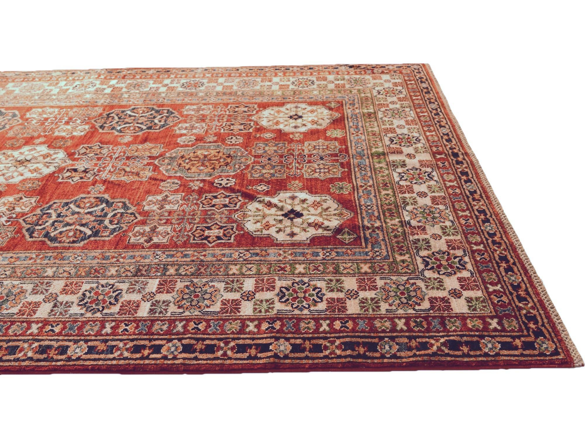 5' 9 x 8' 2 Hand Knotted Kazak Rug