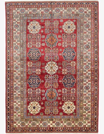 5' 9 x 8' 2 Hand Knotted Kazak Rug