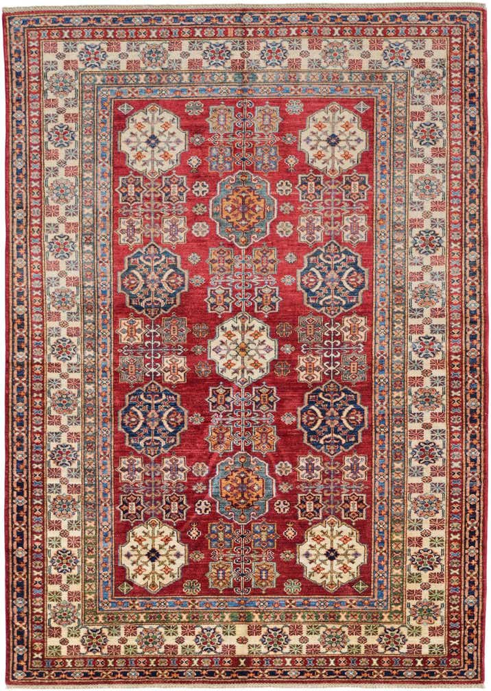 5' 9 x 8' 2 Hand Knotted Kazak Rug