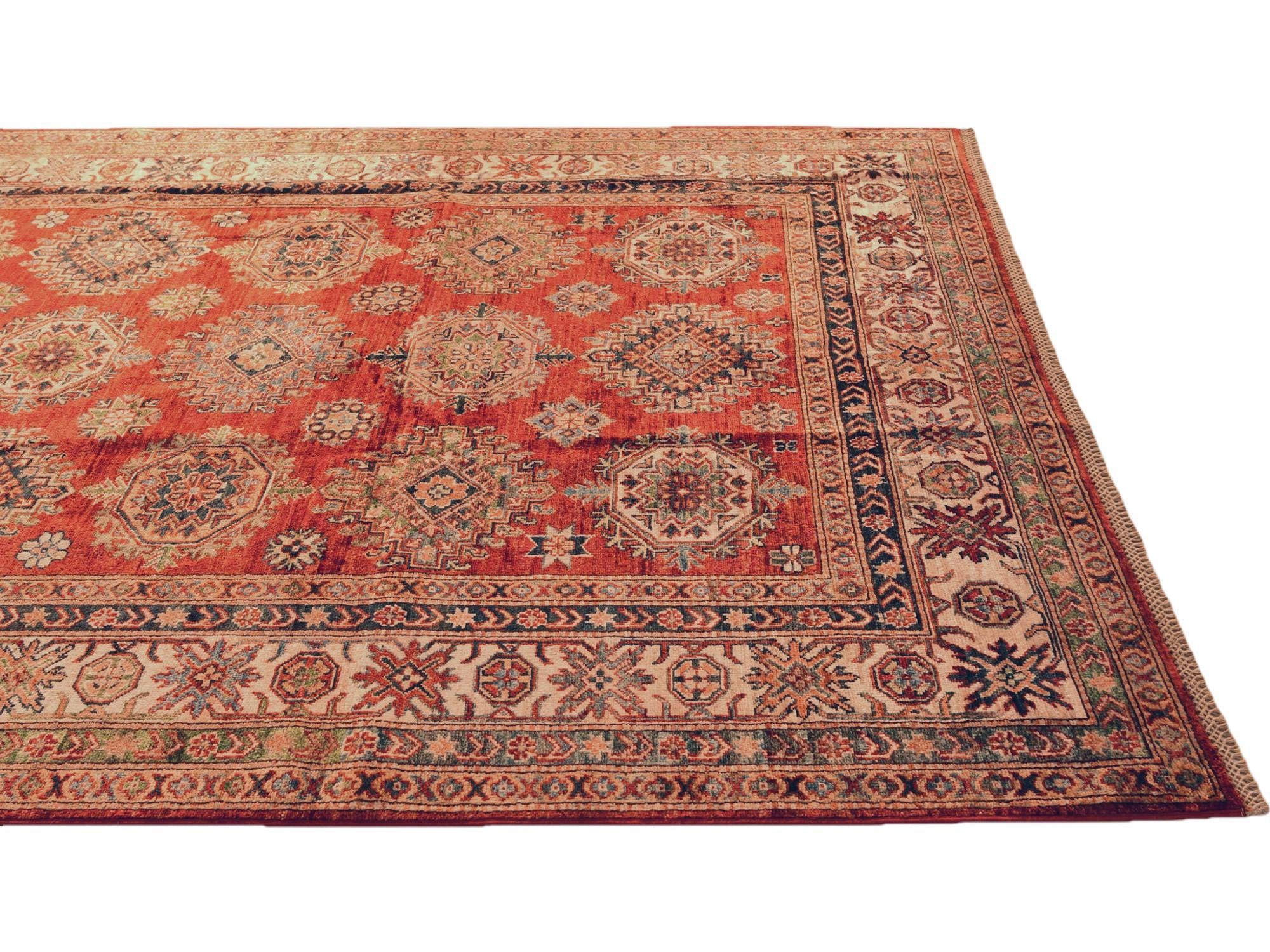 6' 1 x 9' 1 Hand Knotted Kazak Rug