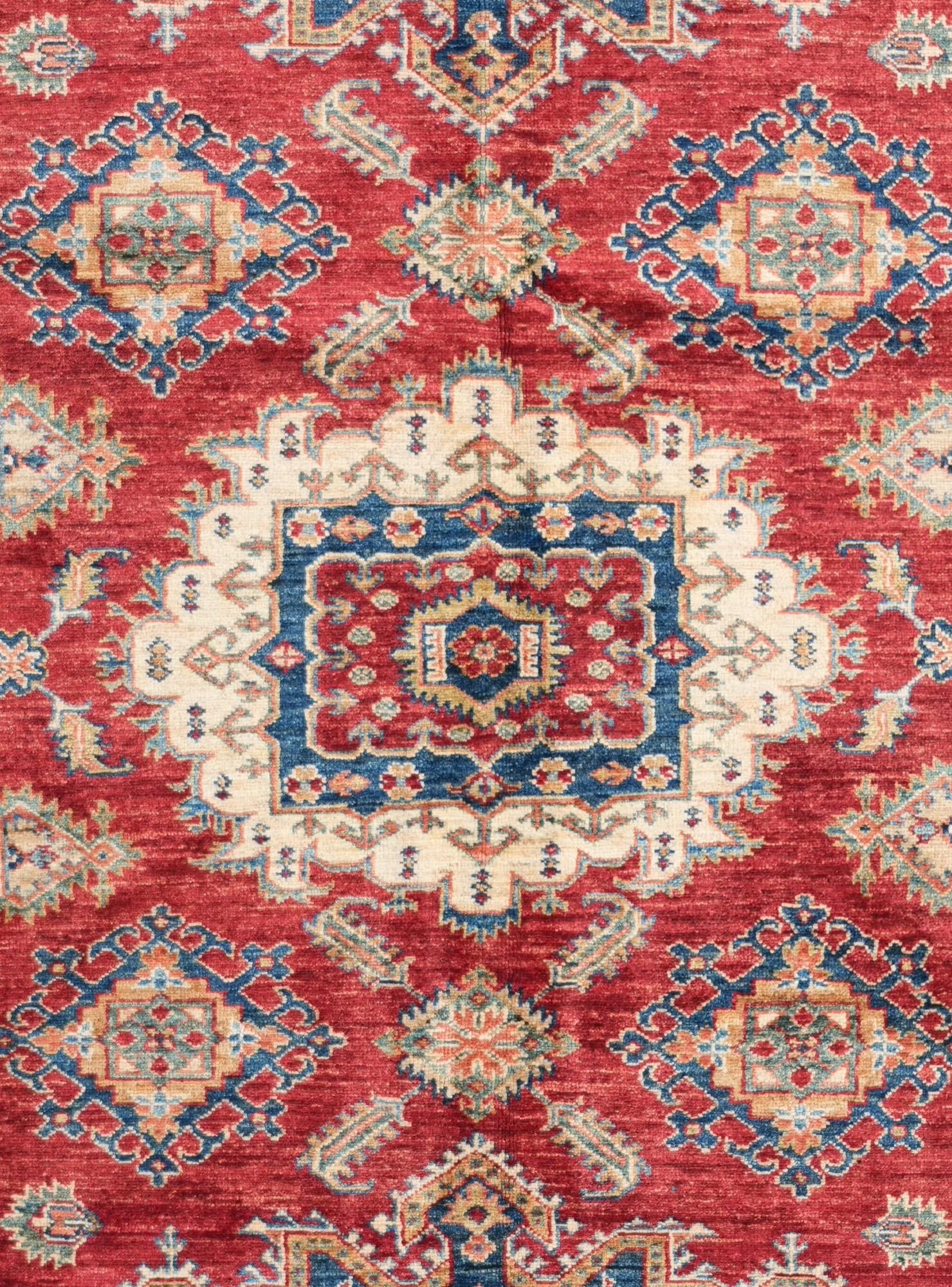 5' 1 x 7' 3 Hand Knotted Kazak Rug