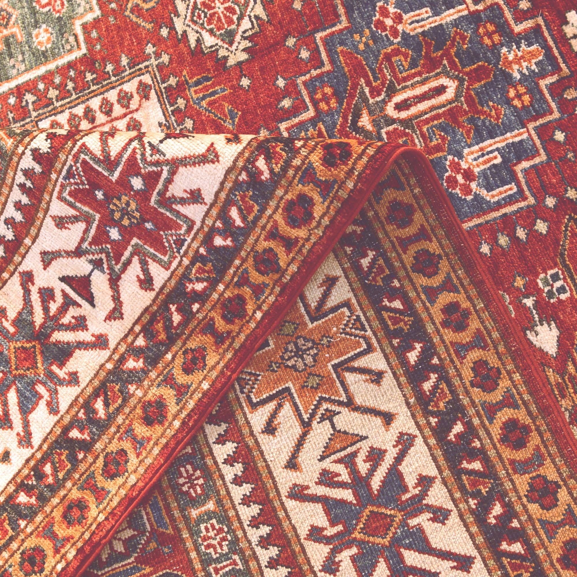 6' 2 x 8' 11 Hand Knotted Kazak Rug