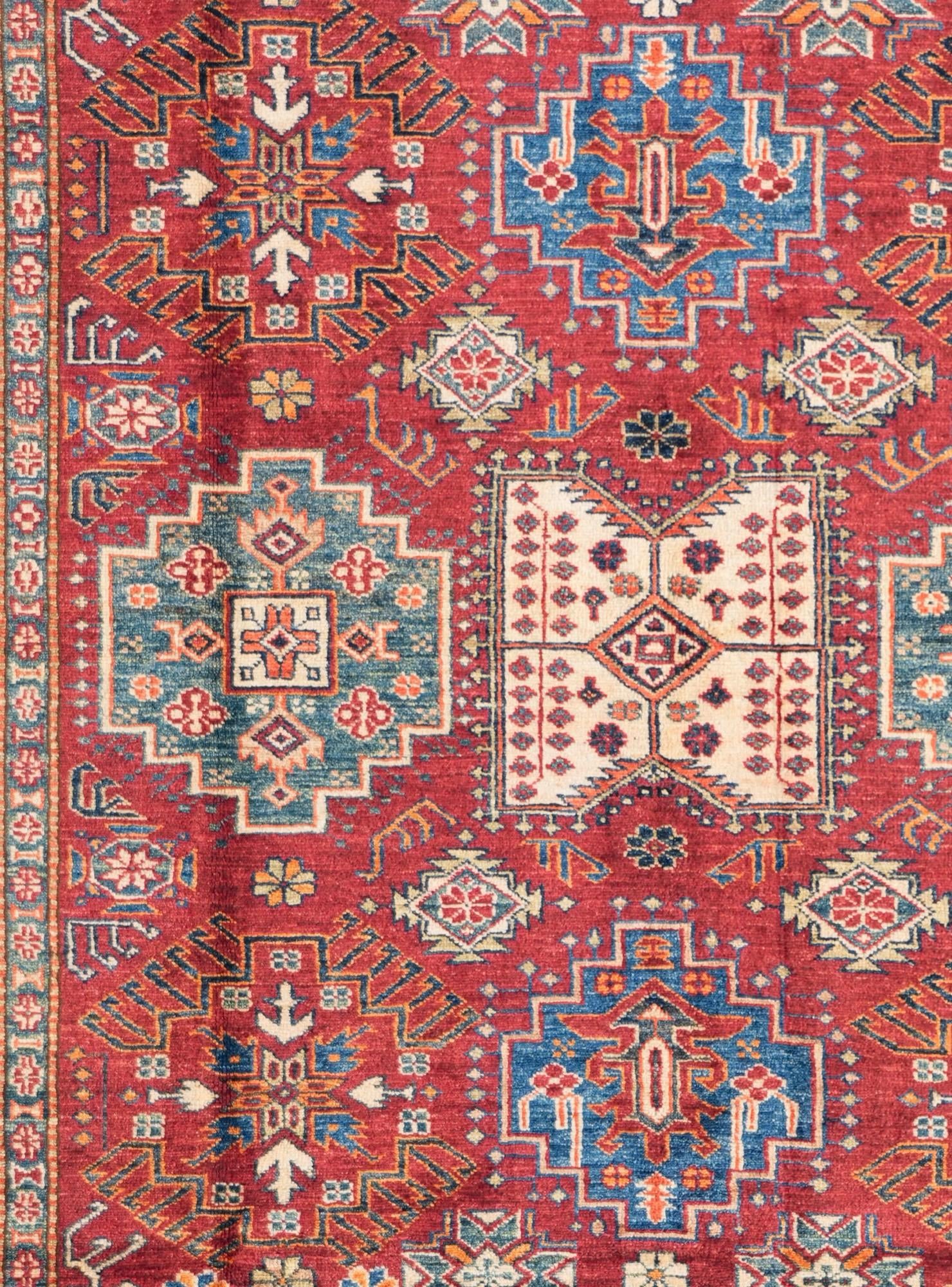 6' 2 x 8' 11 Hand Knotted Kazak Rug