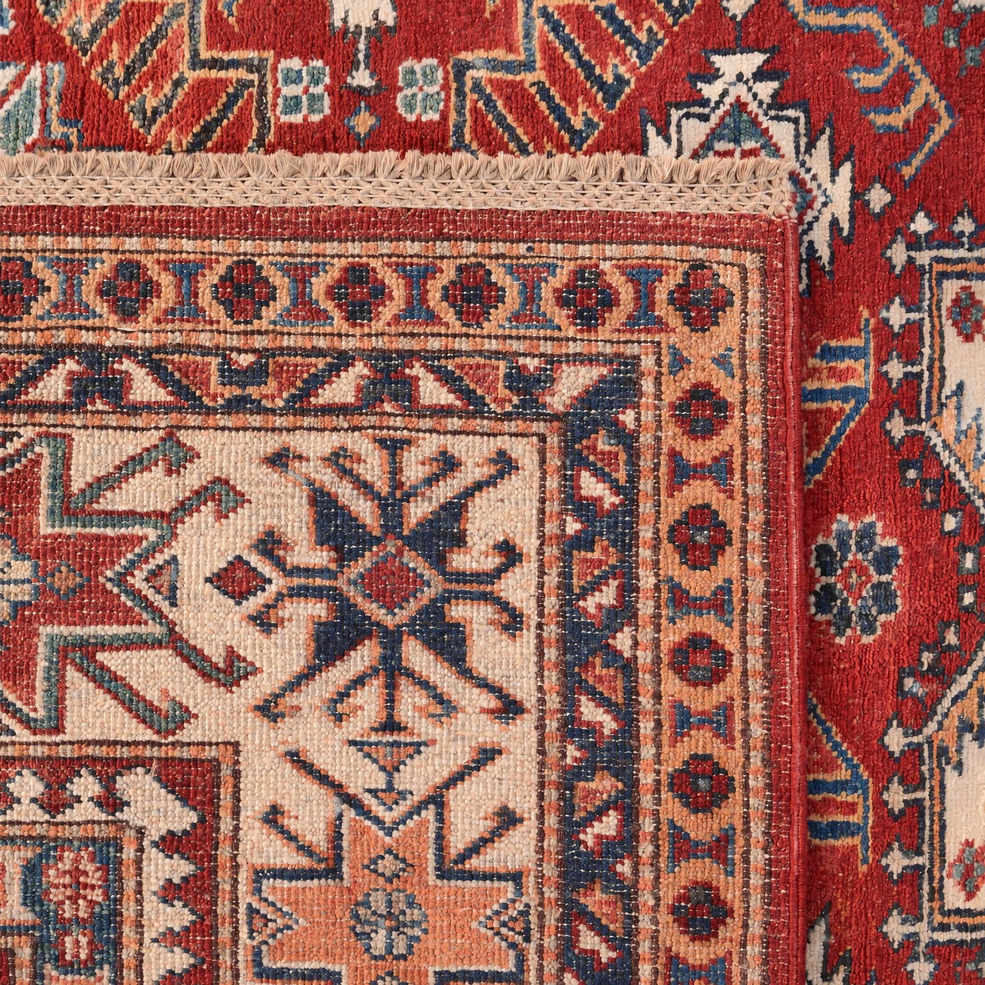 190cm x 275cm Handgeknüpft Kazak Teppich