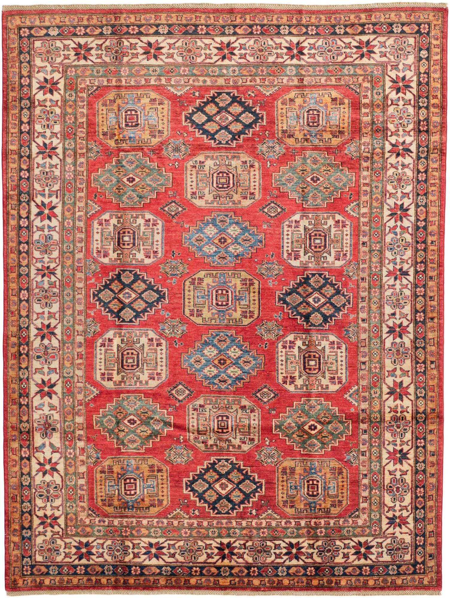 6' 9 x 8' 11 Hand Knotted Kazak Rug