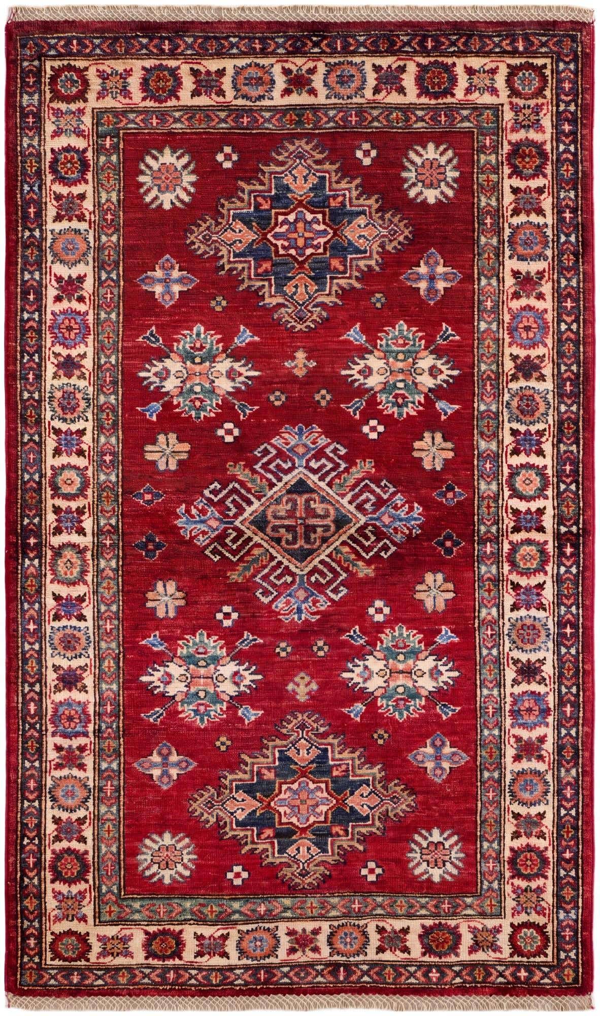3' 1 x 5' 1 Hand Knotted Kazak Rug