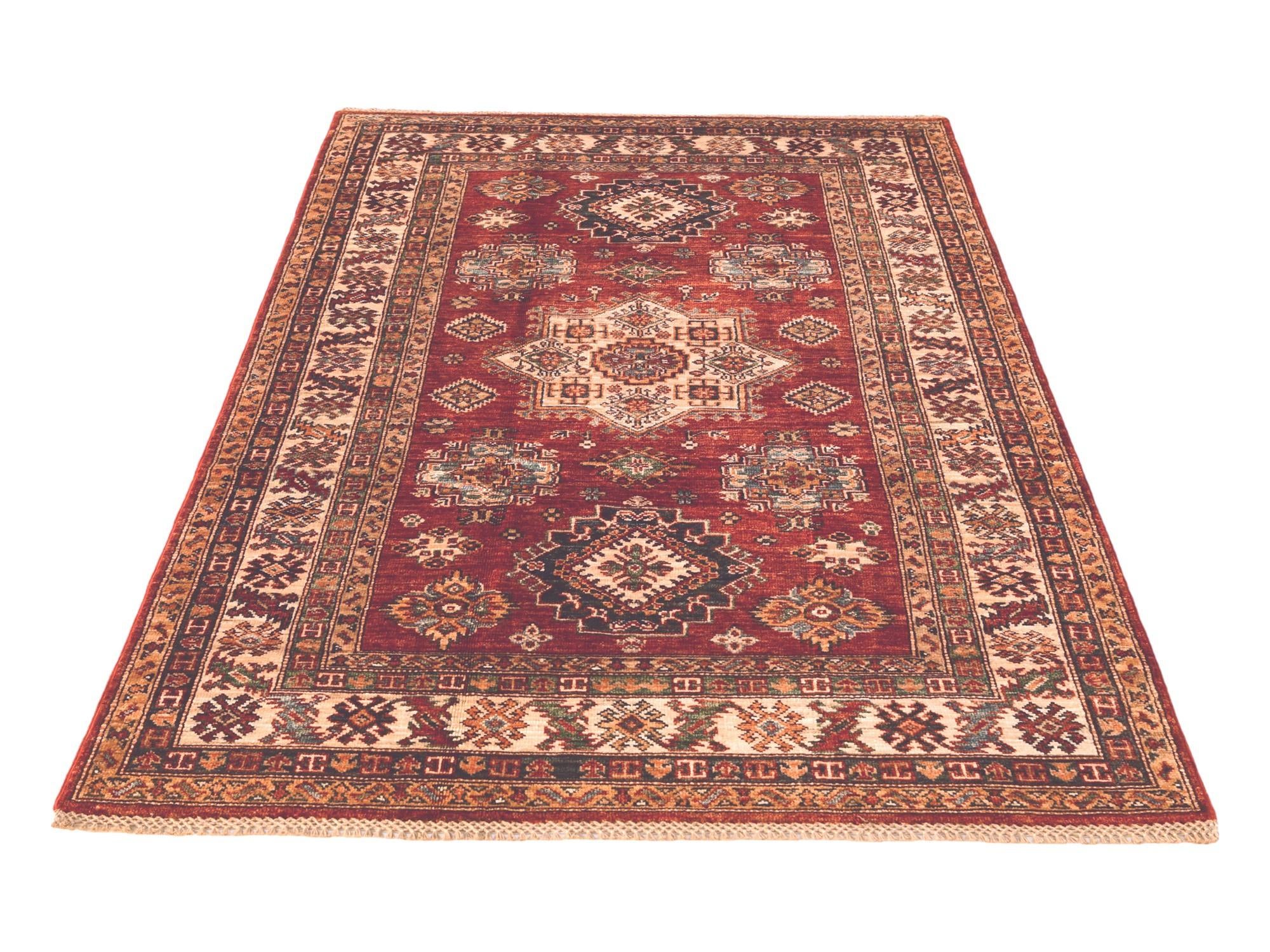 4' 1 x 6' 2 Hand Knotted Kazak Rug