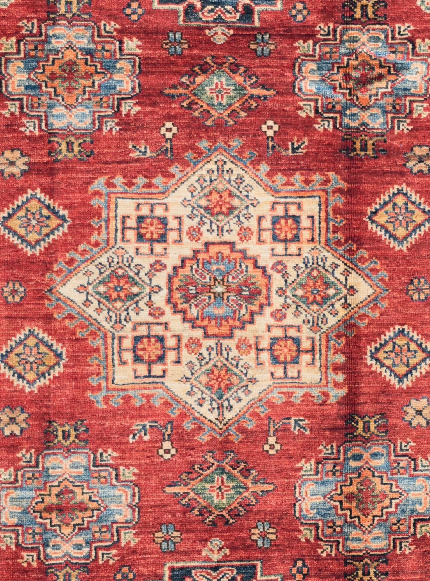 4' 1 x 6' 2 Hand Knotted Kazak Rug