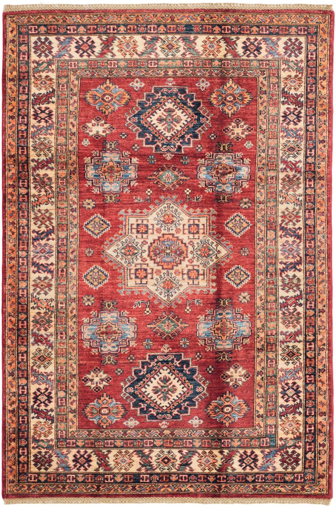 4' 1 x 6' 2 Hand Knotted Kazak Rug
