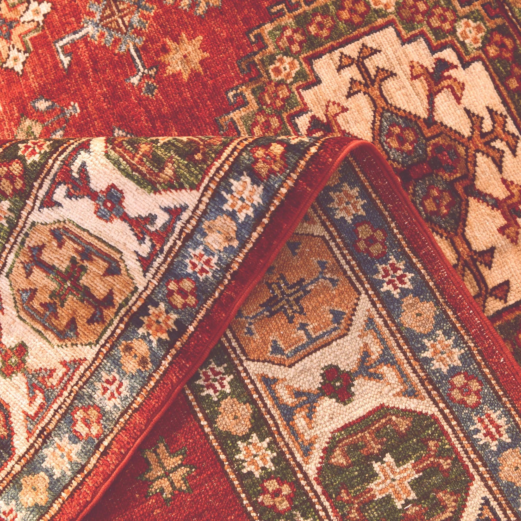 4' 3 x 6' Hand Knotted Kazak Rug