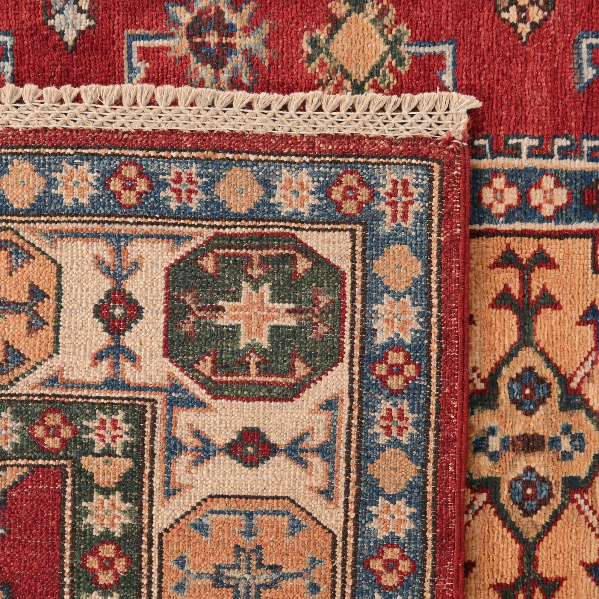 130cm x 185cm Handgeknüpft Kazak Teppich