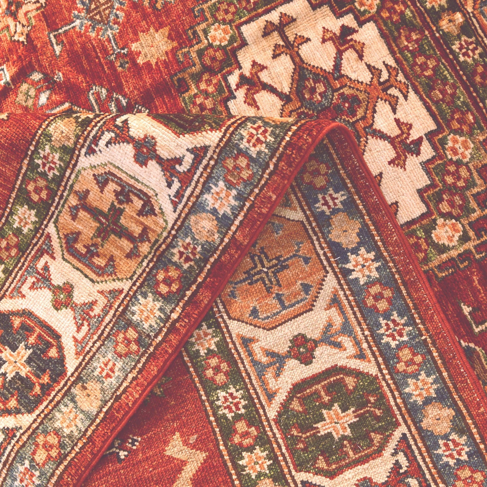 4' 4 x 5' 11 Hand Knotted Kazak Rug