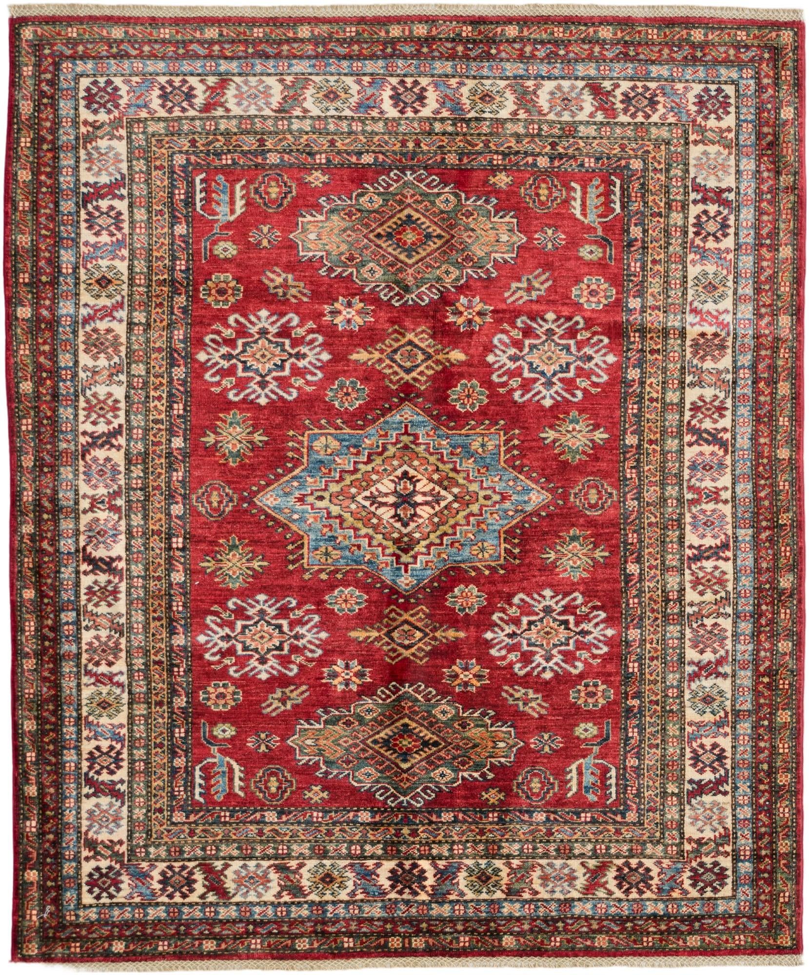 5' 1 x 6' 2 Hand Knotted Kazak Rug