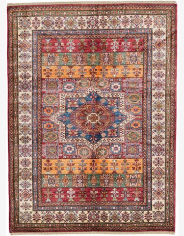 5' x 6' 10 Hand Knotted Kazak Rug