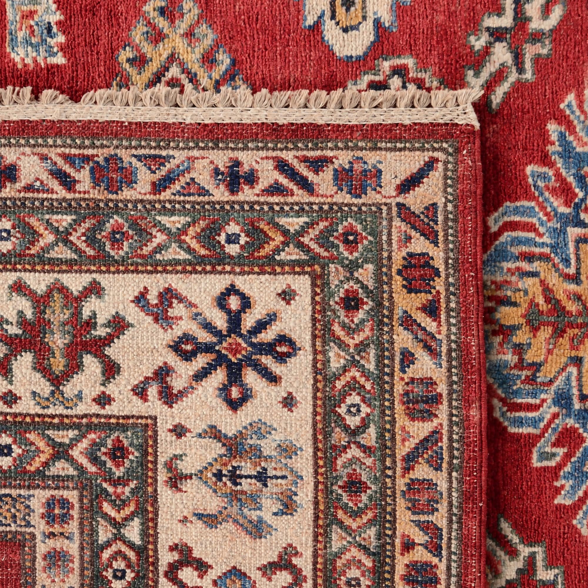 155cm x 205cm anudado a mano Kazak Alfombra