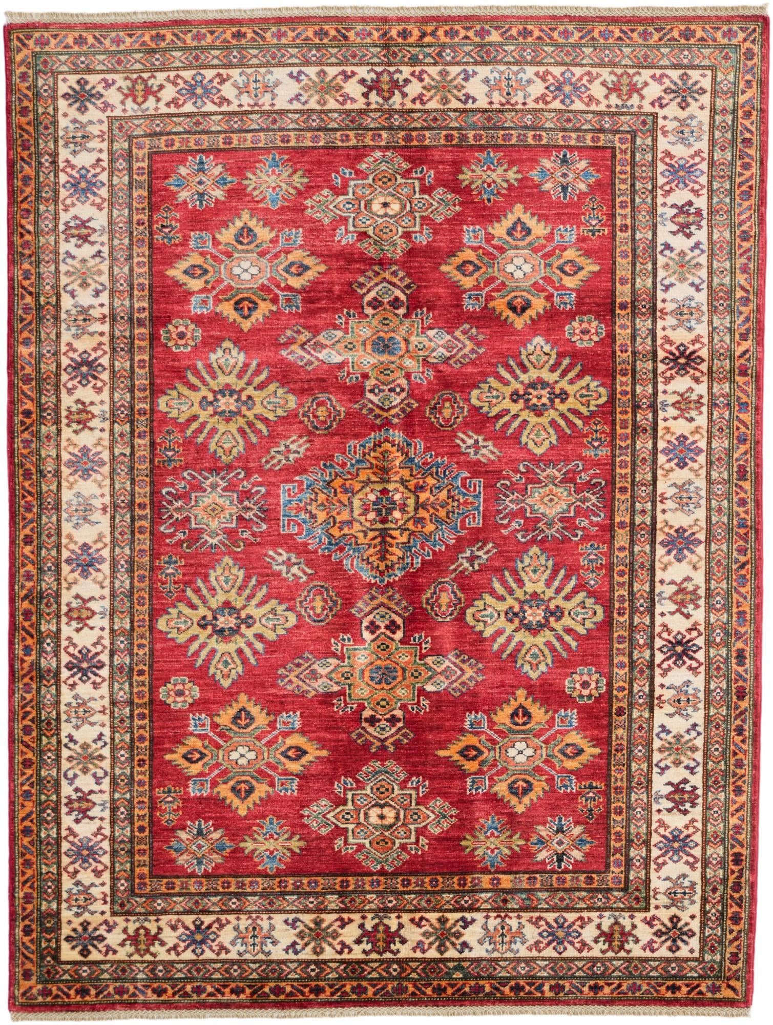 5' x 6' 8 Hand Knotted Kazak Rug