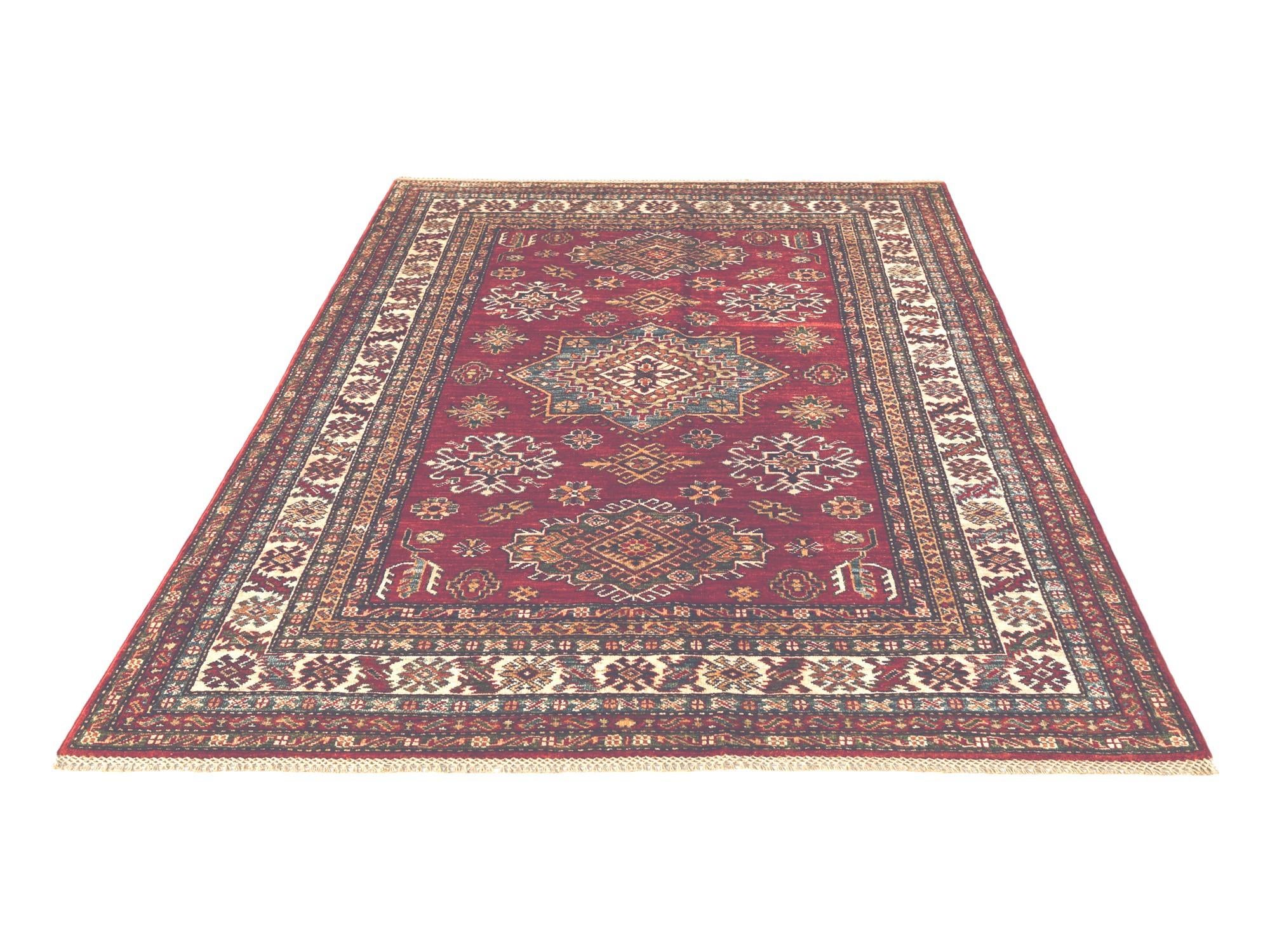 4' 11 x 6' 10 Hand Knotted Kazak Rug