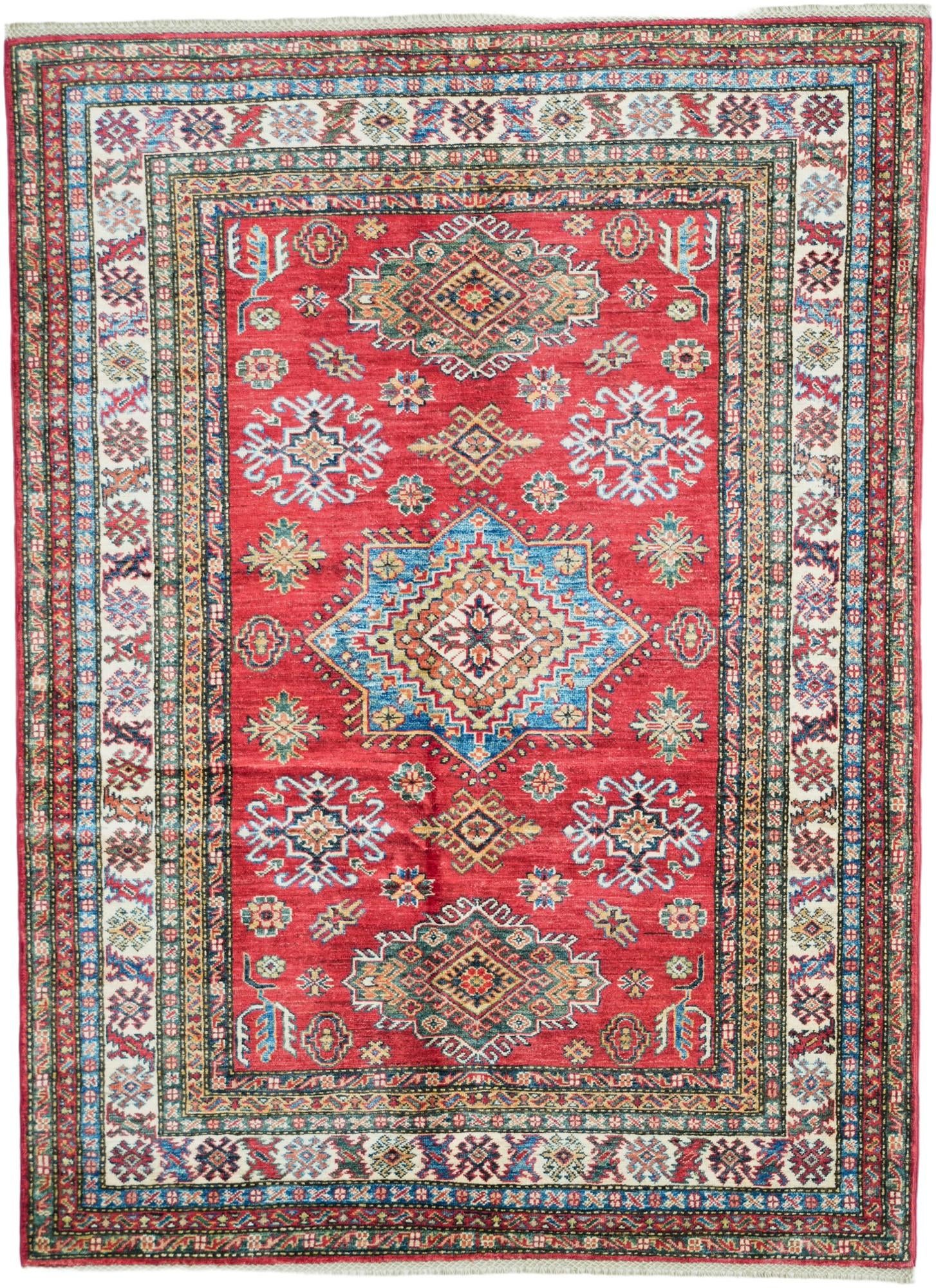 4' 11 x 6' 10 Hand Knotted Kazak Rug