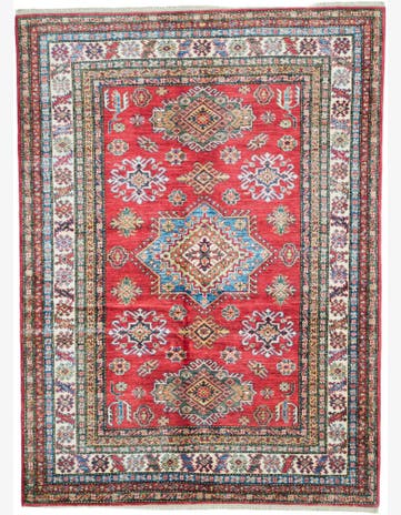 4' 11 x 6' 10 Hand Knotted Kazak Rug