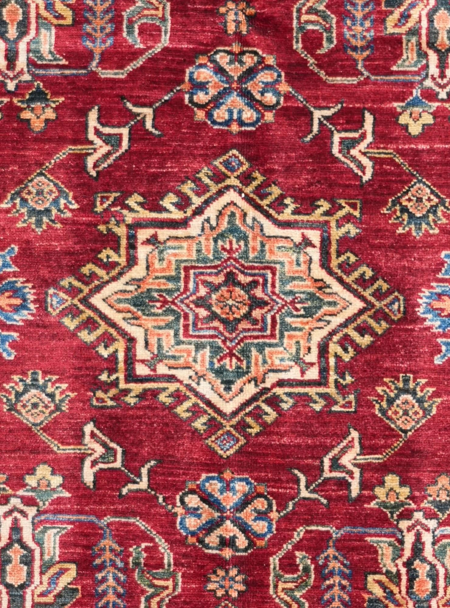 5' x 6' 11 Hand Knotted Kazak Rug