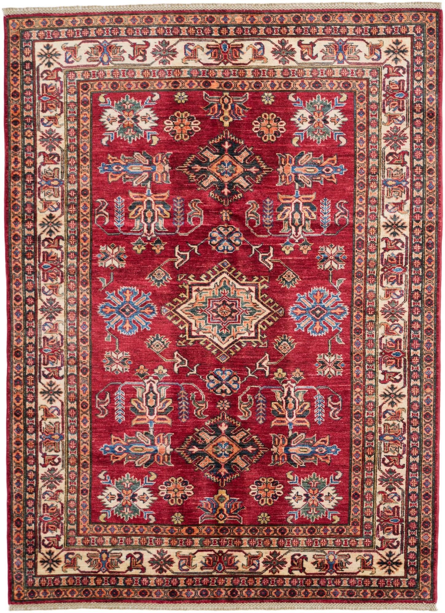 5' x 6' 11 Hand Knotted Kazak Rug