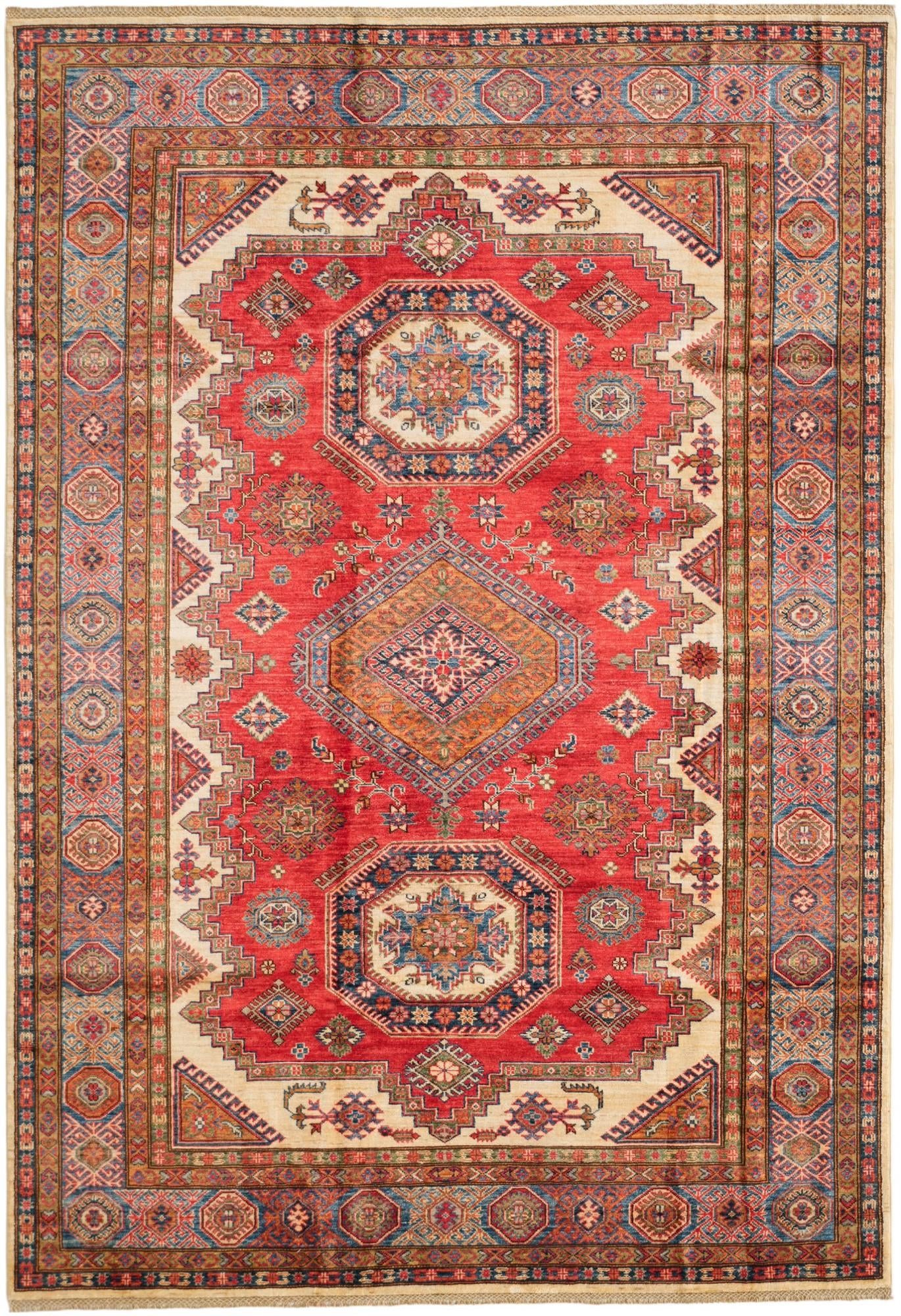 6' 2 x 9' Hand Knotted Kazak Rug