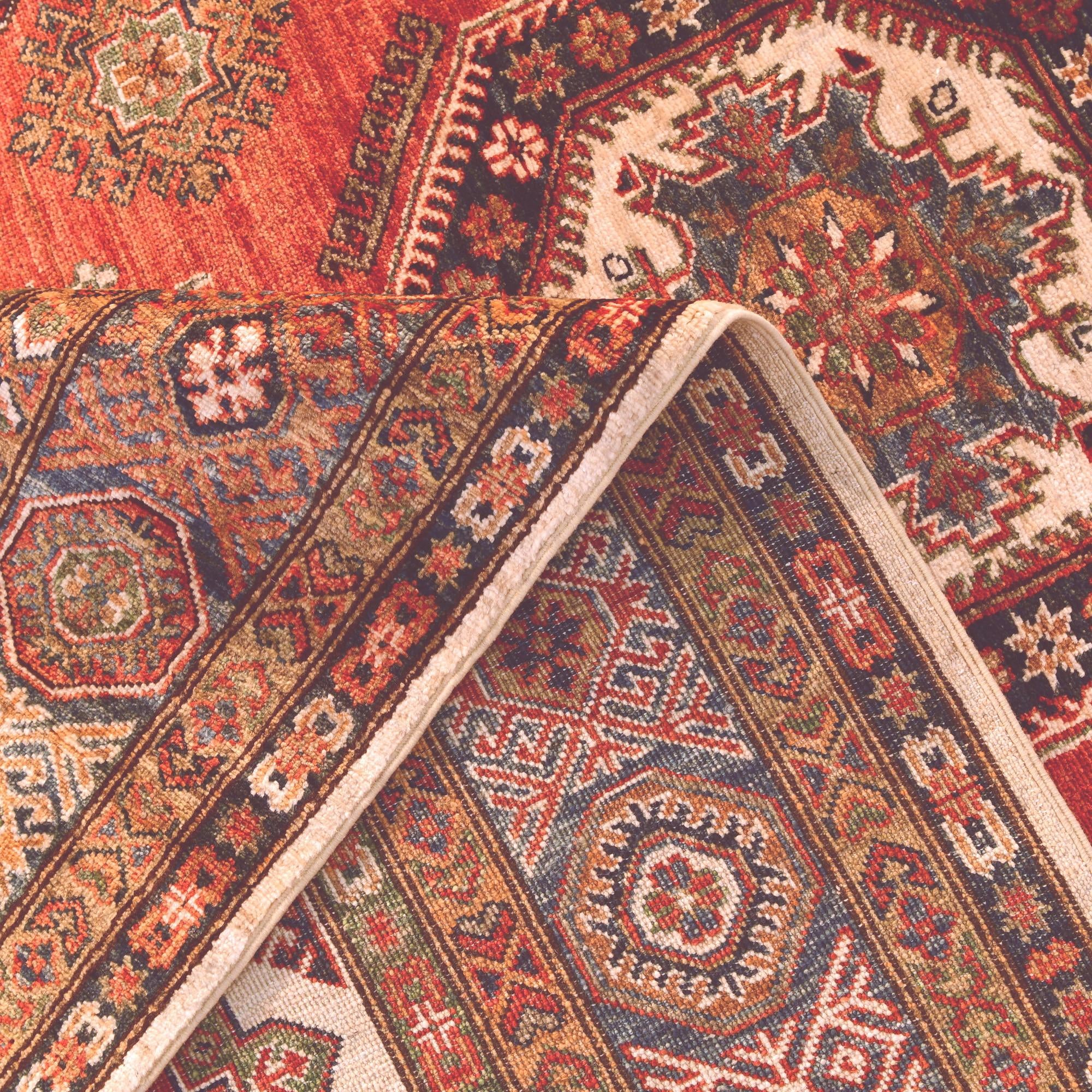 6' 1 x 8' 11 Hand Knotted Kazak Rug