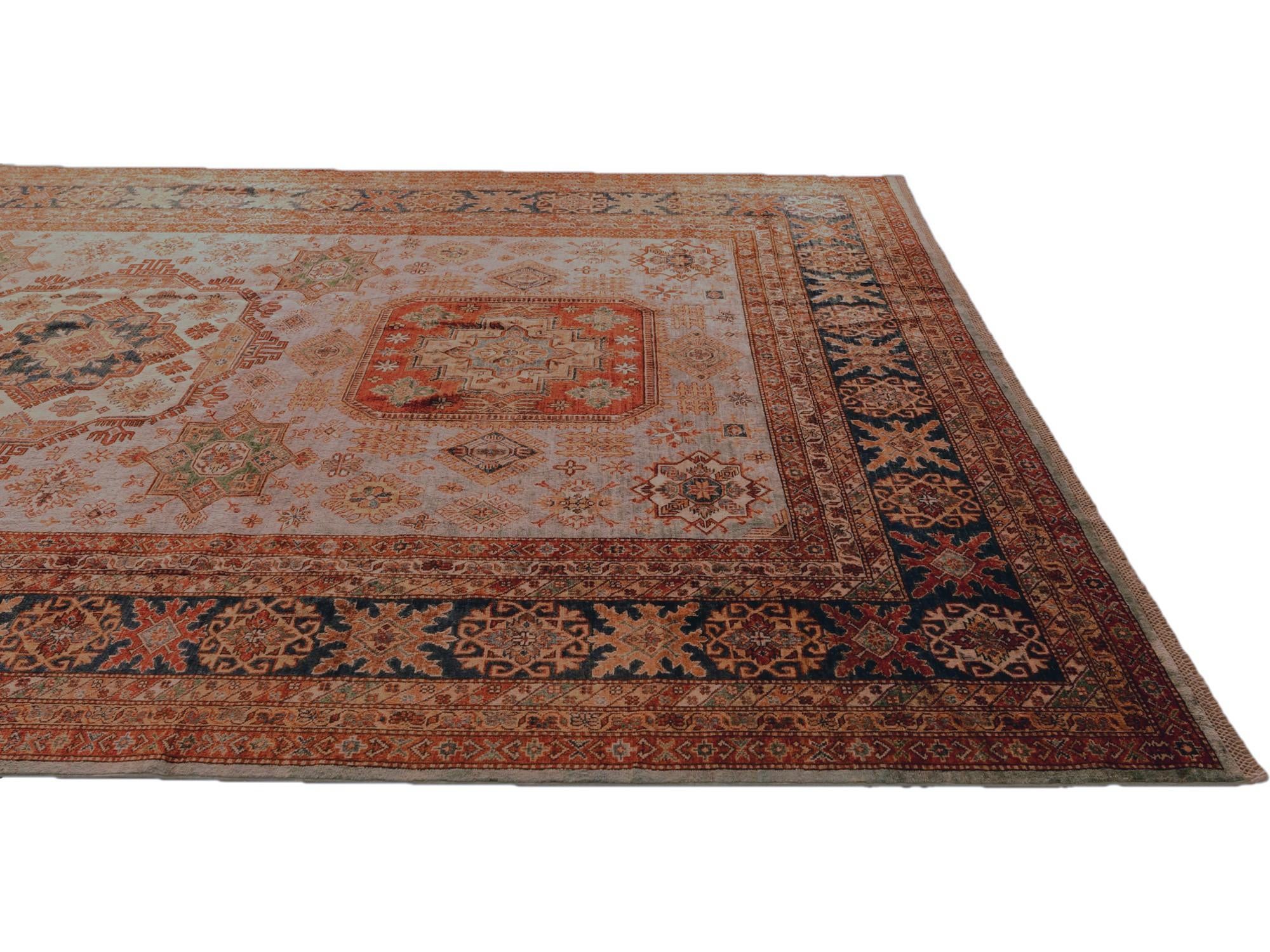 10' 2 x 13' 3 Hand Knotted Kazak Rug