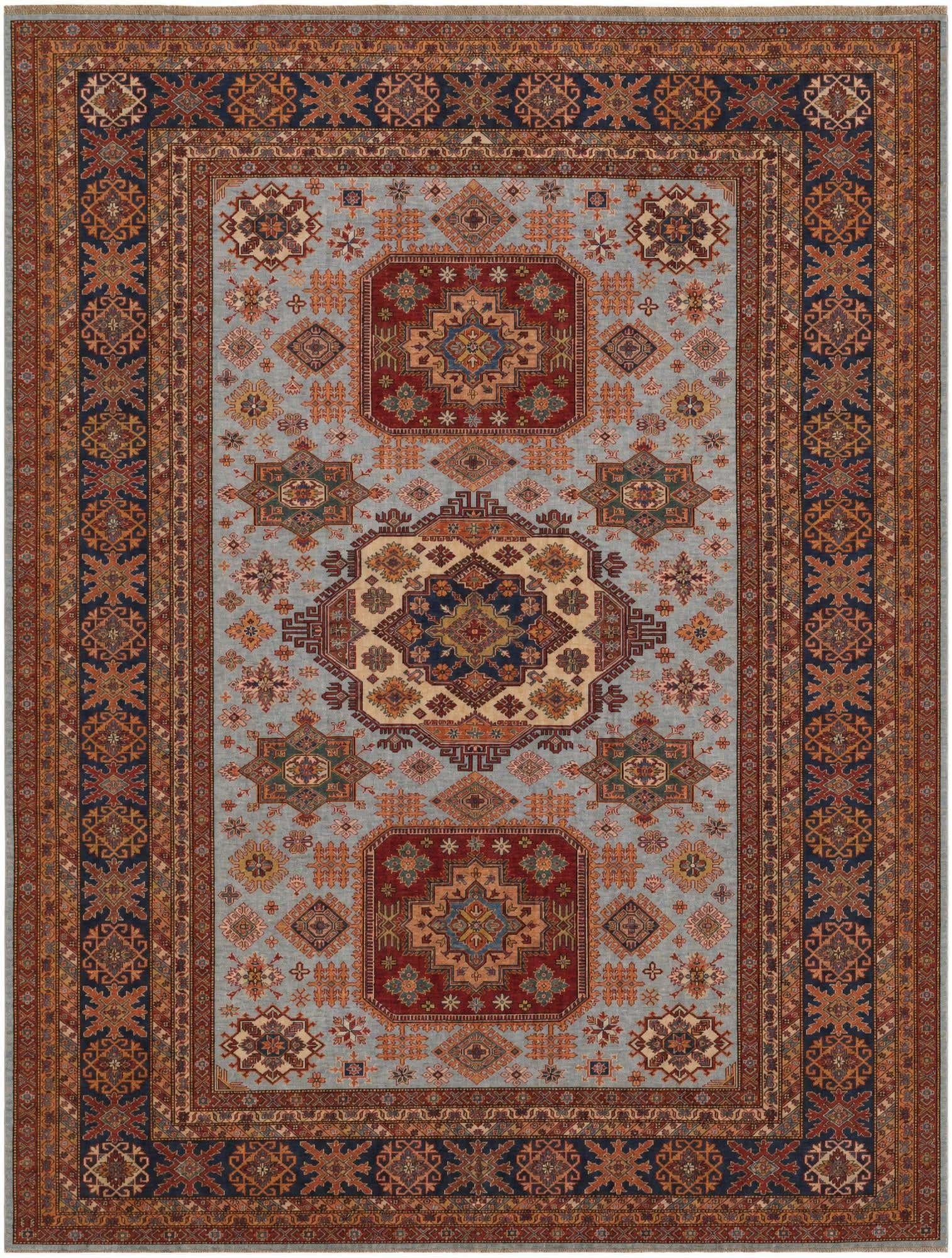 10' 2 x 13' 3 Hand Knotted Kazak Rug