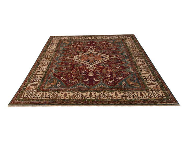 8' x 10' 2 Hand Knotted Kazak Rug
