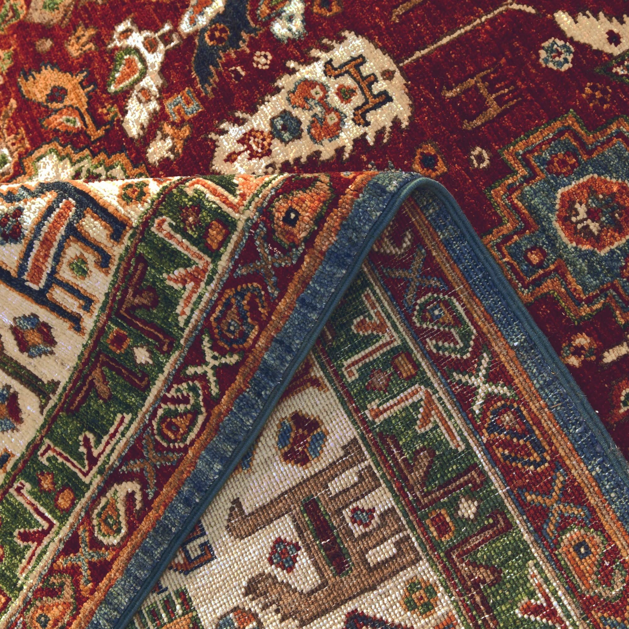 8' x 10' 2 Hand Knotted Kazak Rug