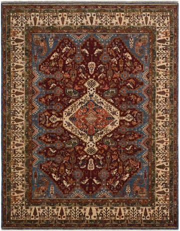 8' x 10' 2 Hand Knotted Kazak Rug