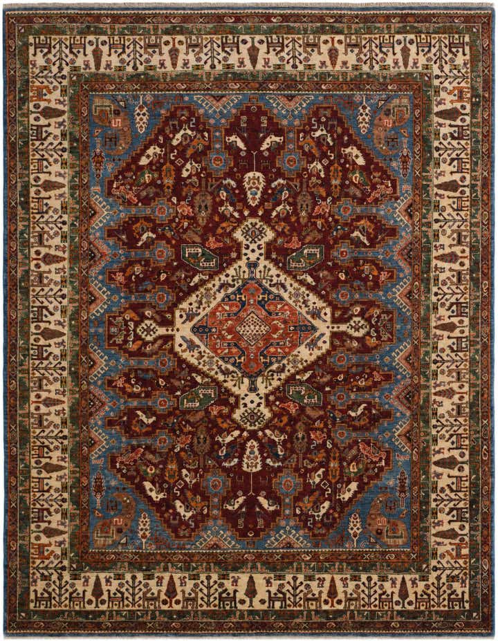 8' x 10' 2 Hand Knotted Kazak Rug