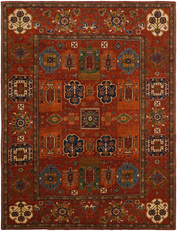 8' 11 x 11' 9 Hand Knotted Kazak Rug