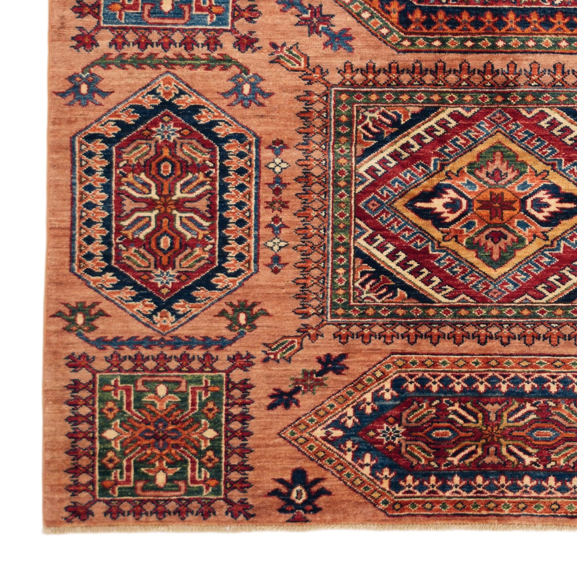 Detail image 7 of 10: 5' x 6' 5 Hand Knotted Kazak Rug